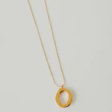 Camille Open Circle Statement Necklace - Gold
