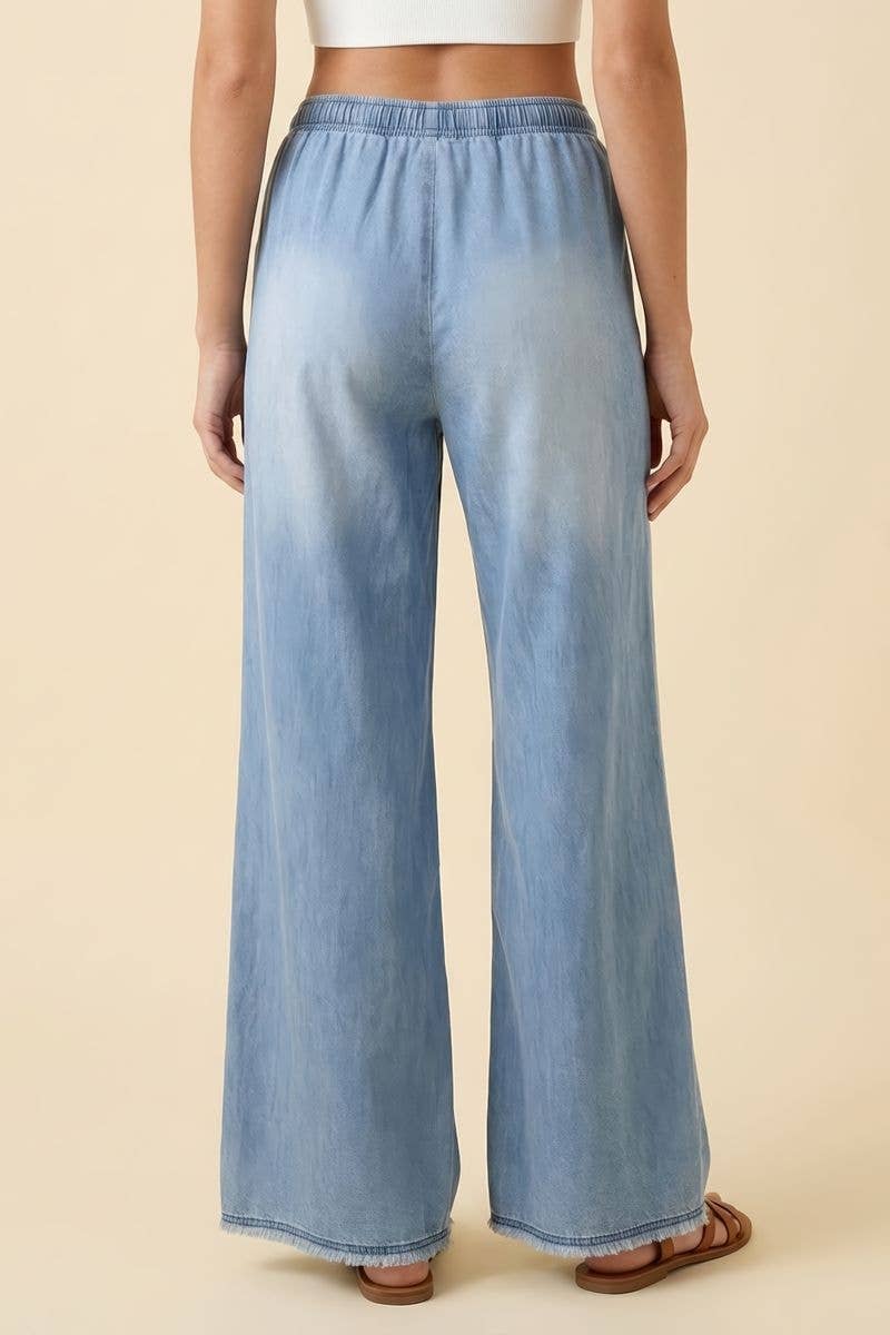 Zoe Wide Leg Denim Pants