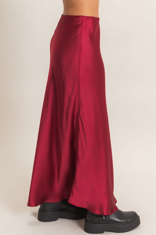 Gabi Satin Maxi Skirt