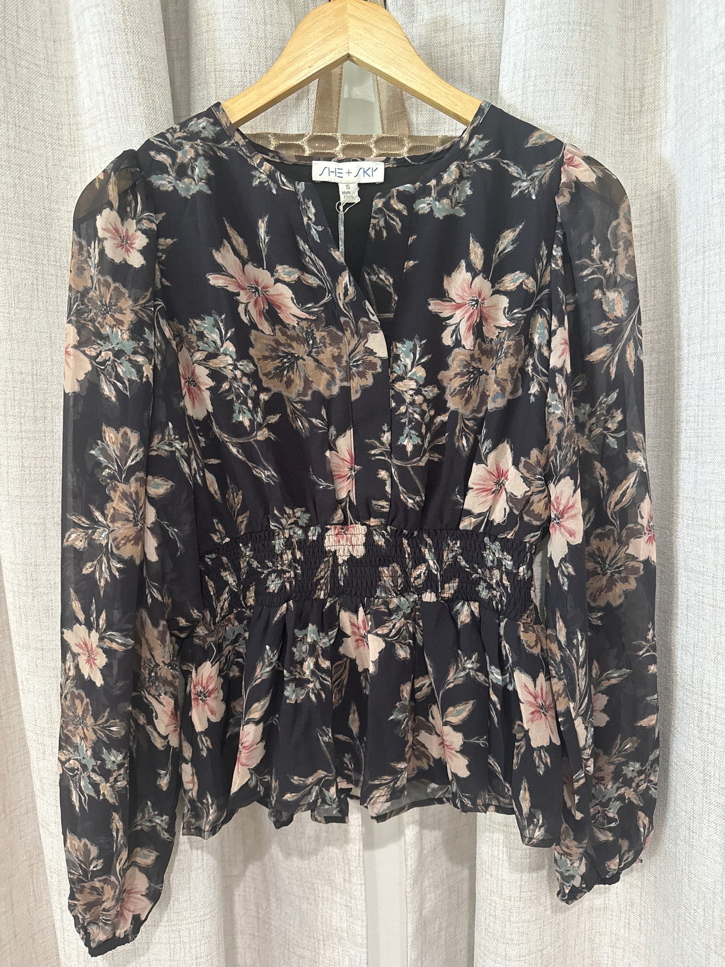 Addie Chiffon Print Top