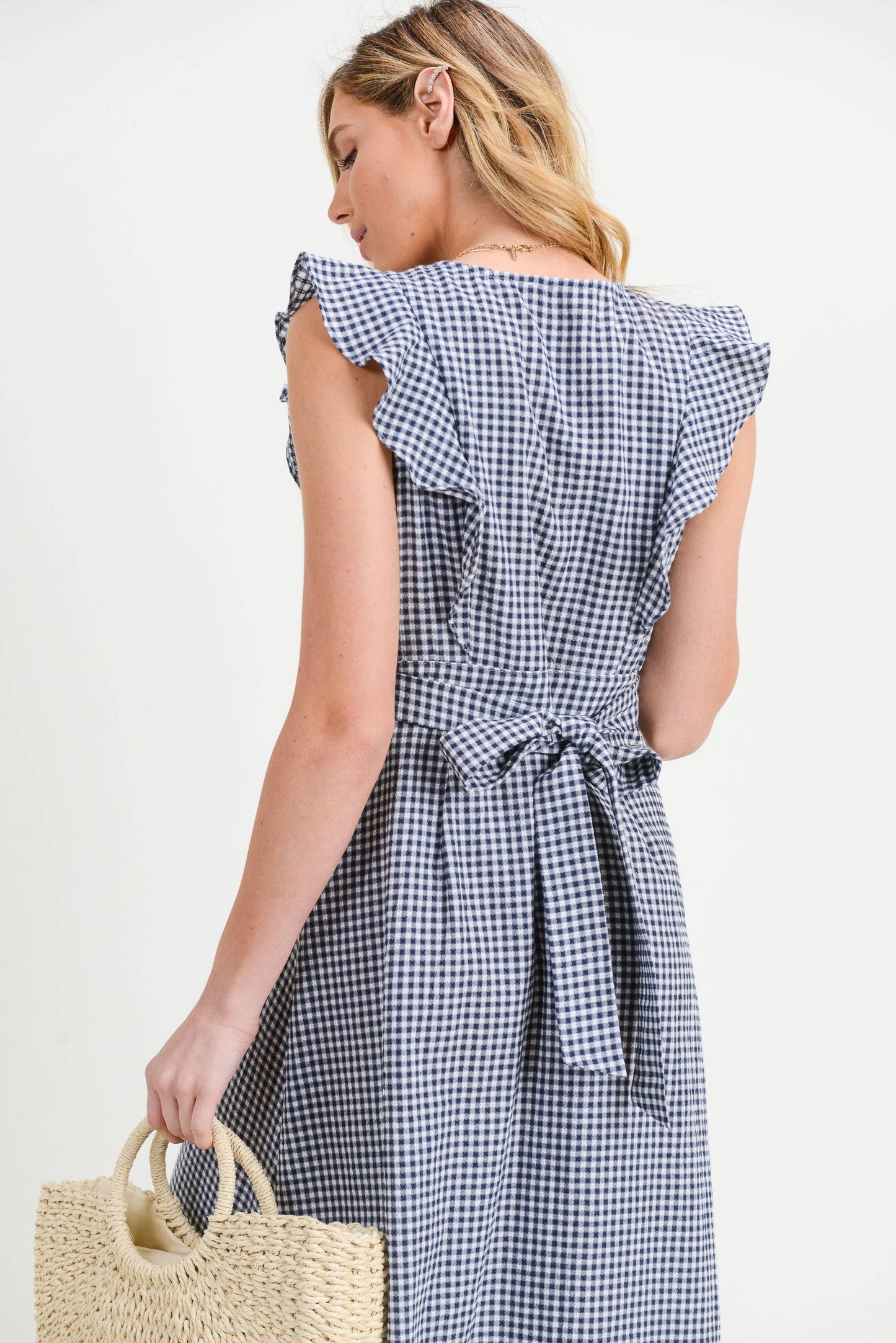 Sarah Ruffled Midi Dress