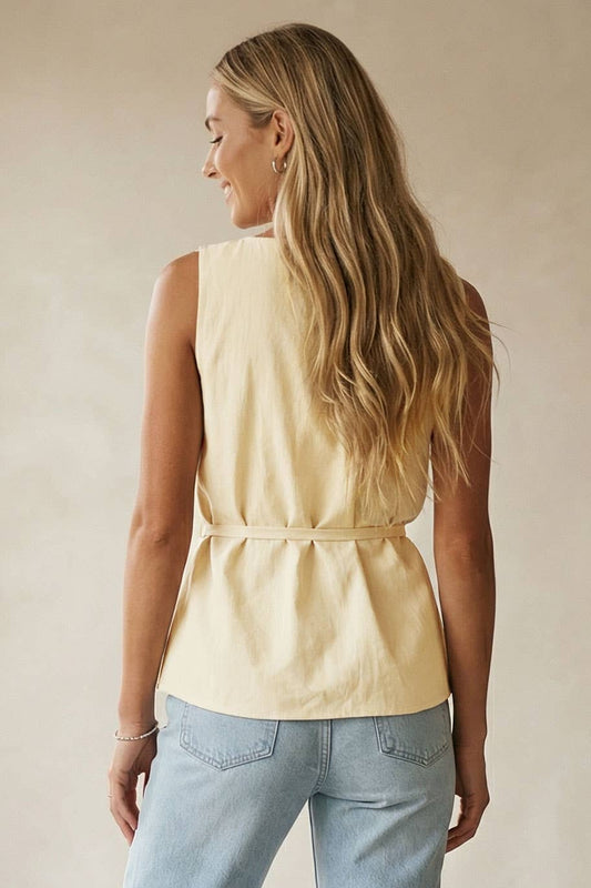Sleeveless Cinched Tunic Top