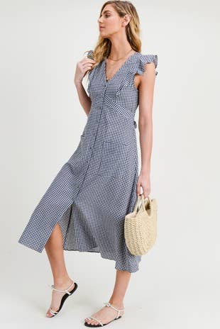 Sarah Ruffled Midi Dress