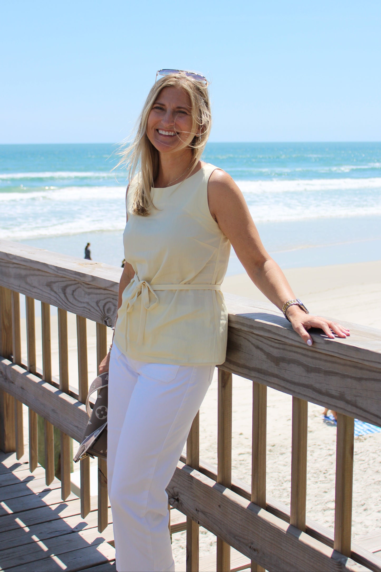 Sleeveless Cinched Tunic Top