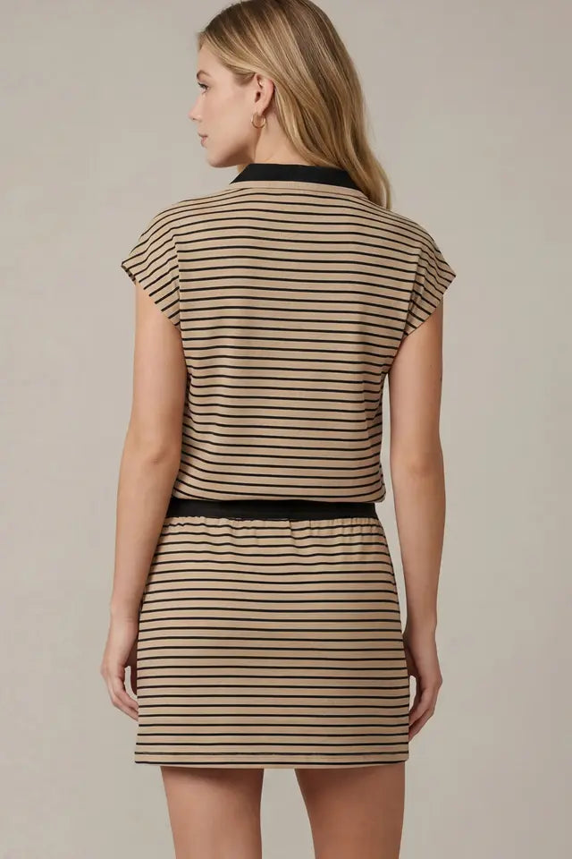 Debi Stripe Knit Top & Skirt Set