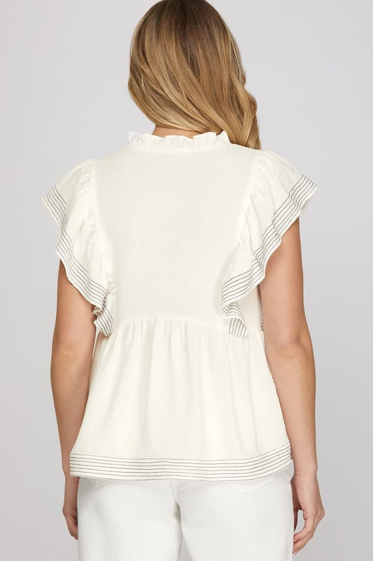 Ella Ruffle Sleeve Top