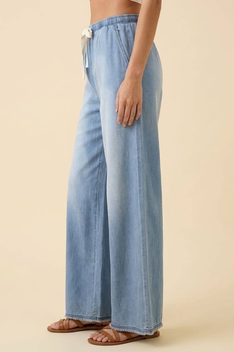 Zoe Wide Leg Denim Pants