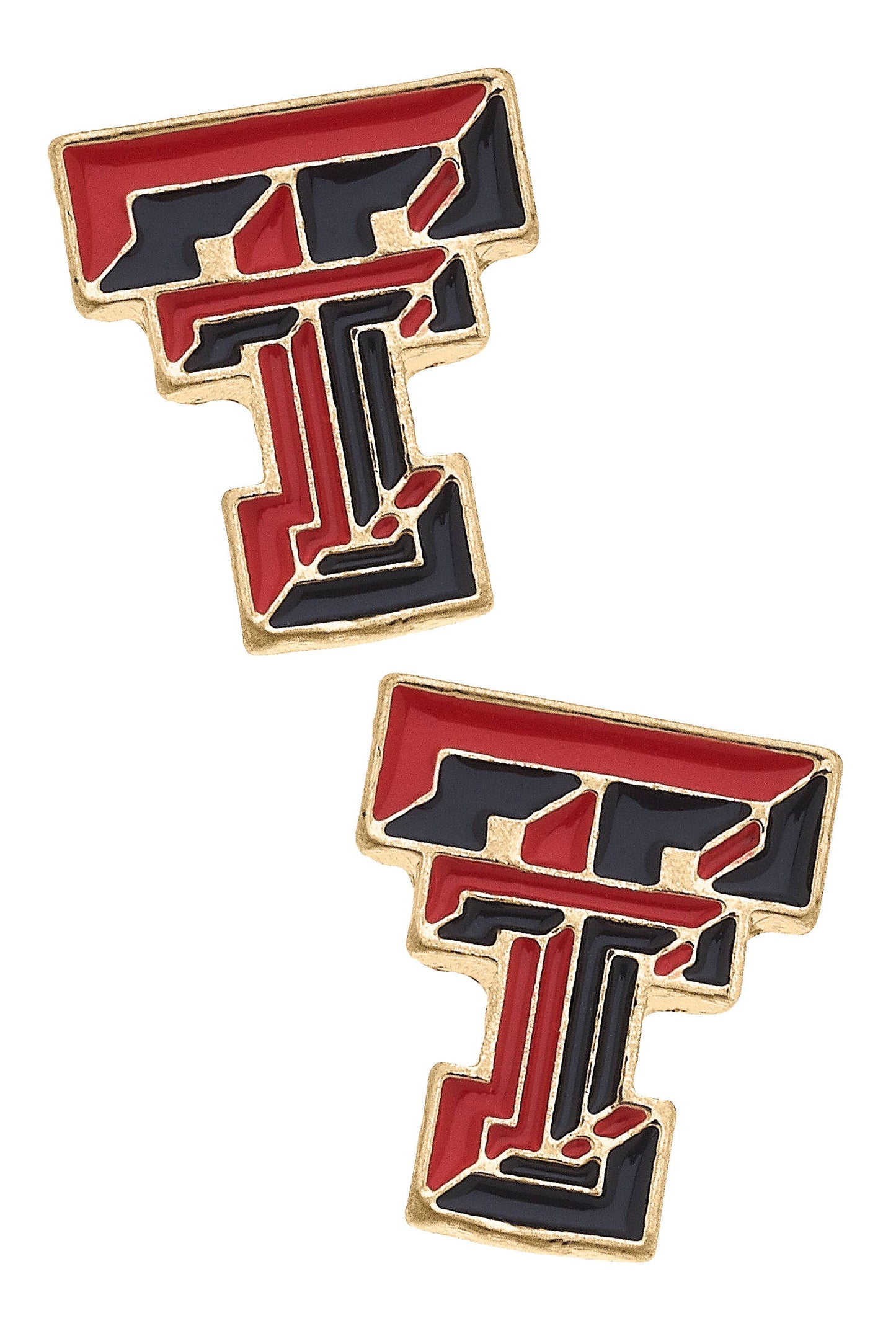 Texas Tech Red Raiders Enamel Logo Stud Earrings