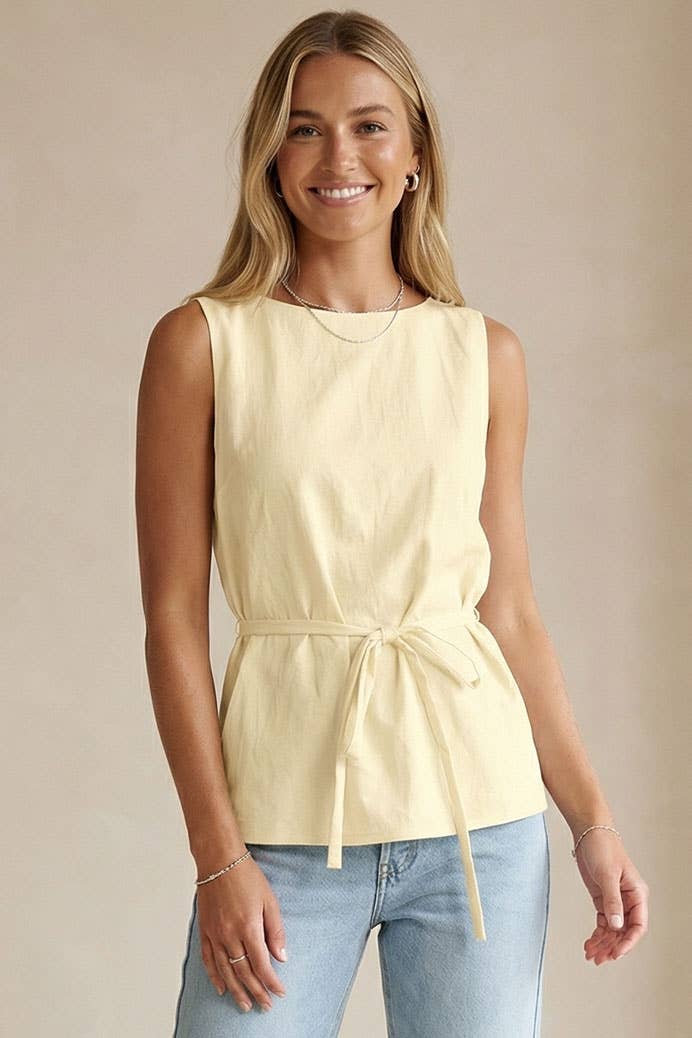 Sleeveless Cinched Tunic Top
