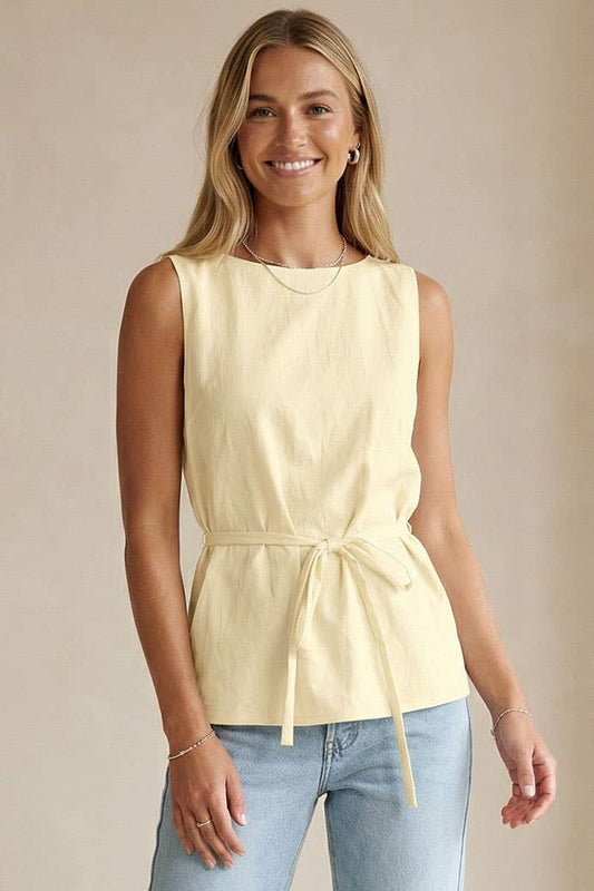 Sleeveless Cinched Tunic Top