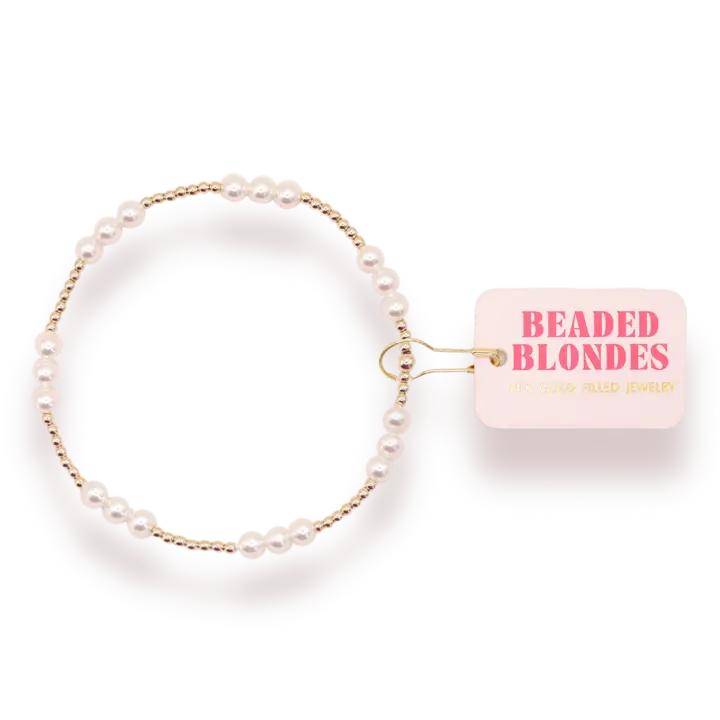 ILY Pearl Bracelet in Gold