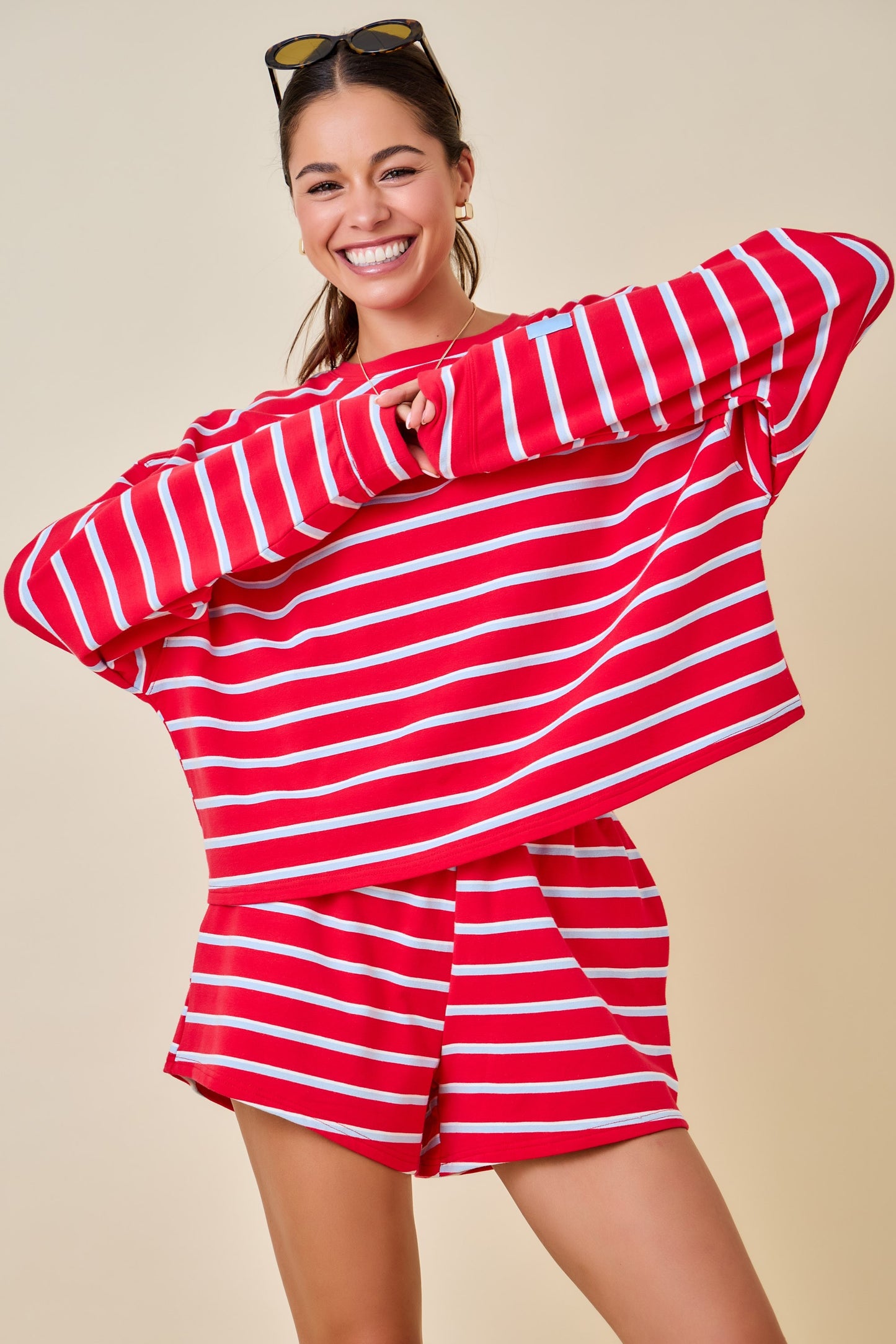 Terry Lounge Striped Shorts