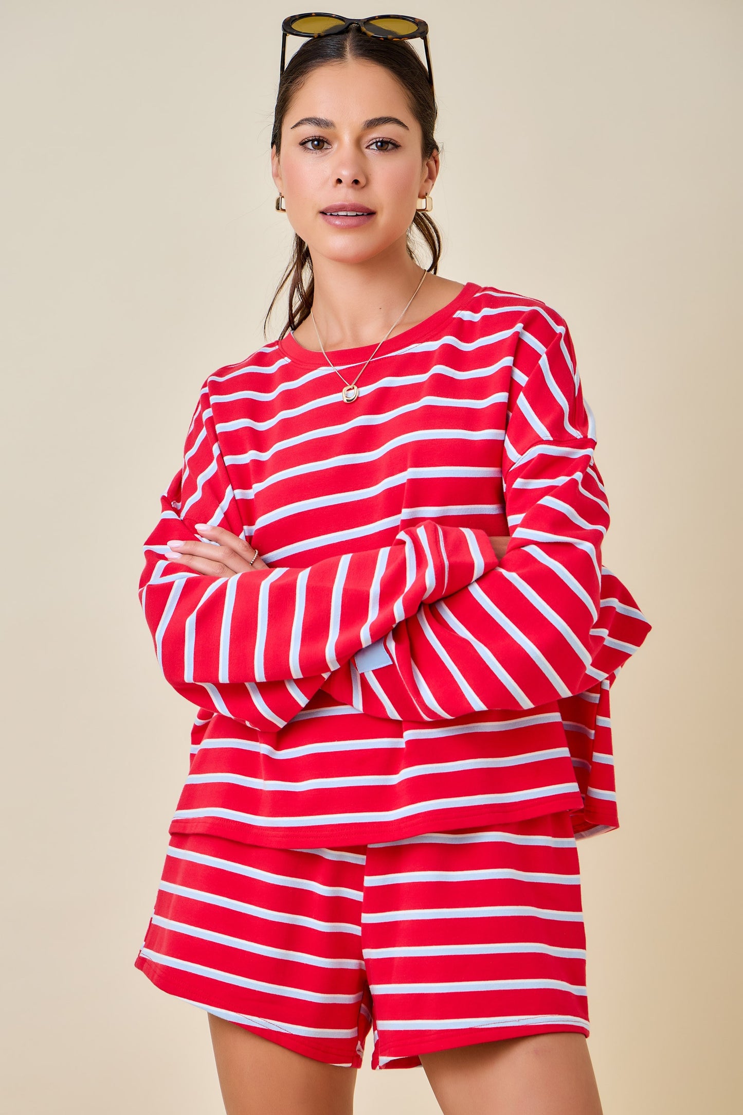 Terry Lounge Striped Shorts