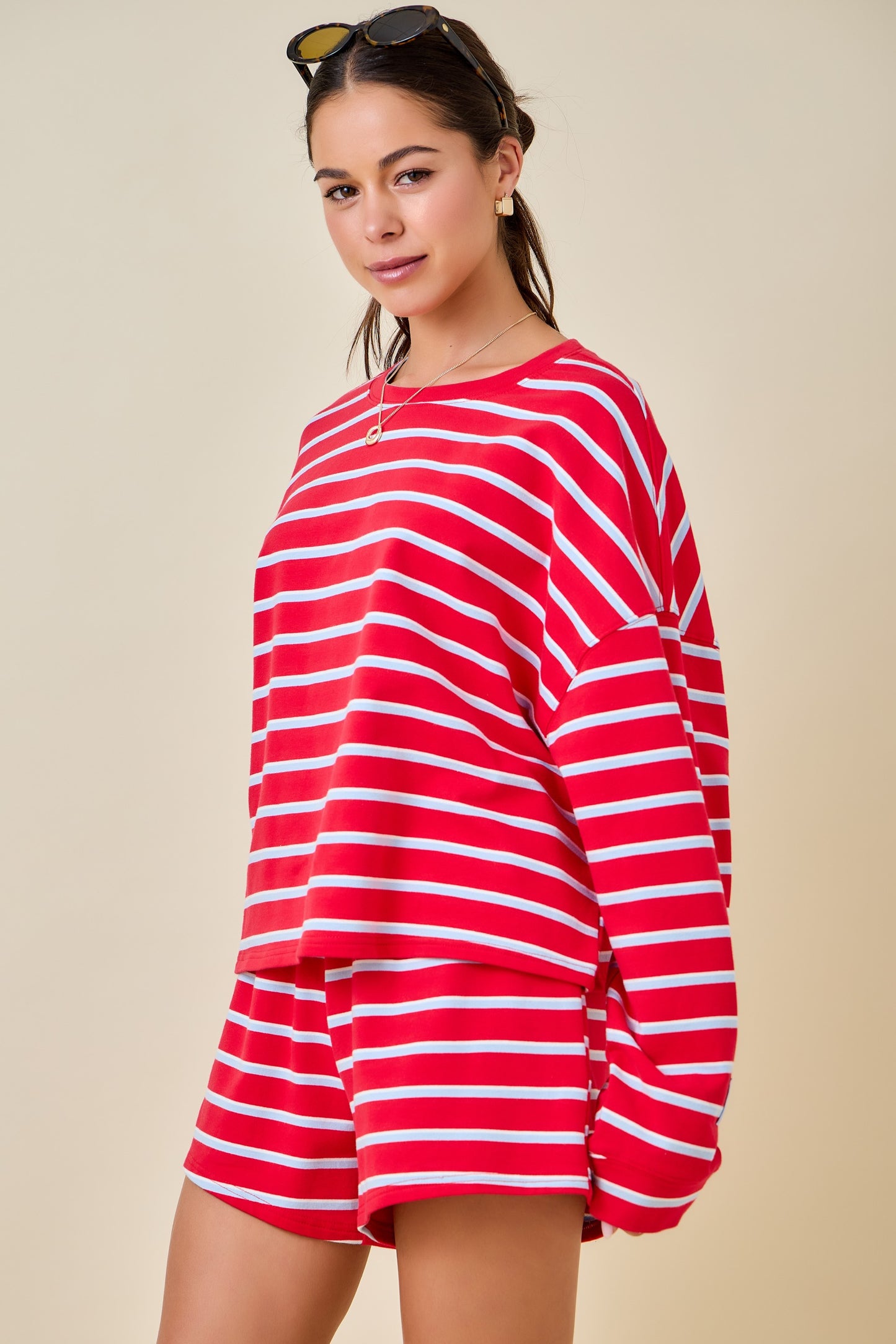 Terry Lounge Striped Shorts
