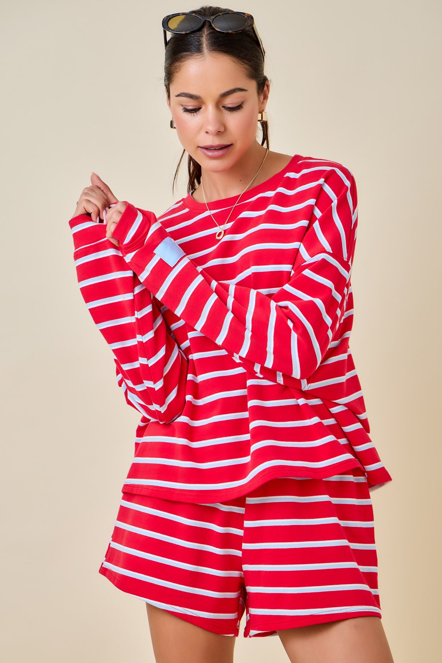 Terry Lounge Striped Shorts