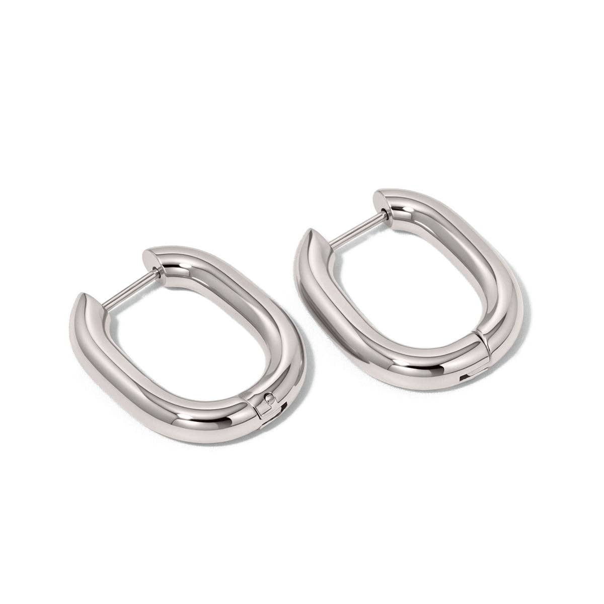 Flirty Fantasy Oval Hoop Earrings