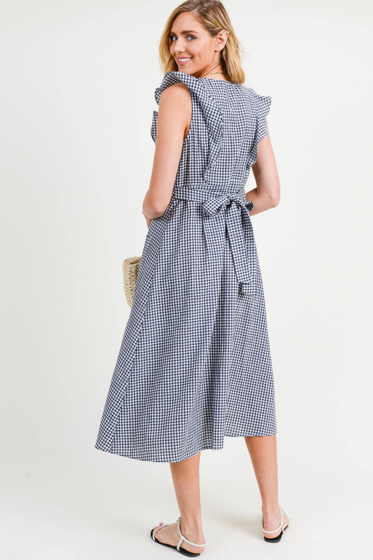 Sarah Ruffled Midi Dress
