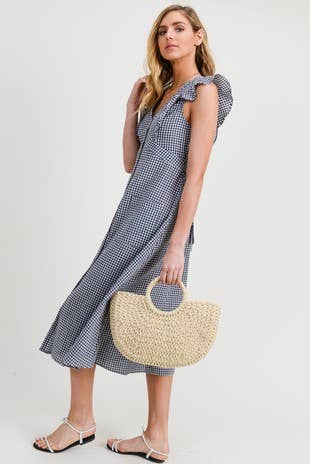 Sarah Ruffled Midi Dress