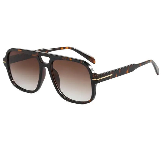 Natalie Oversized Aviator Sunglasses Wholesale - Brown Tortoise/Brown