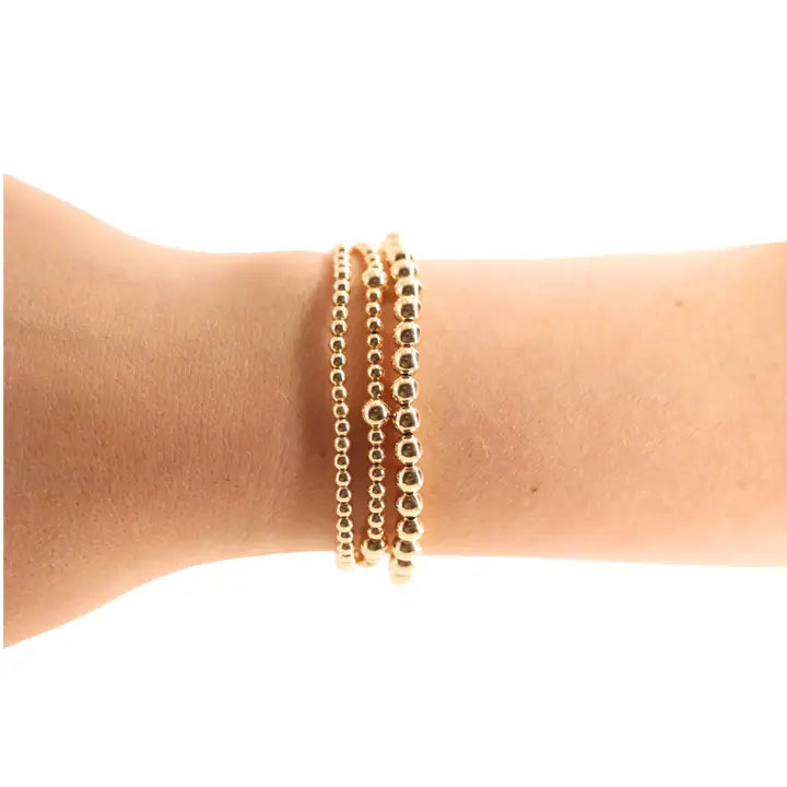 5MM Gold Beaded Bracelet