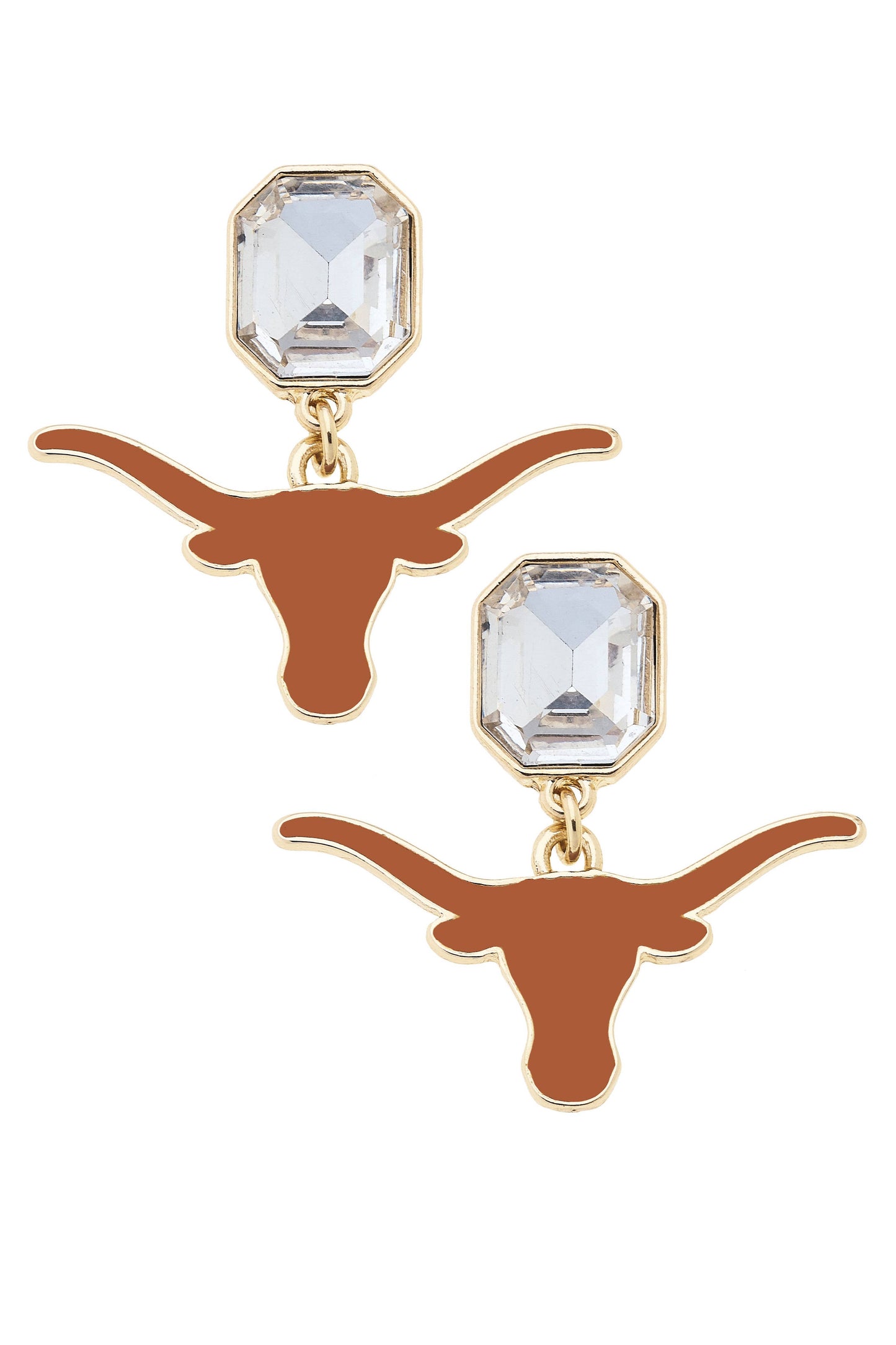 Texas Longhorns Rhinestone Earrings
