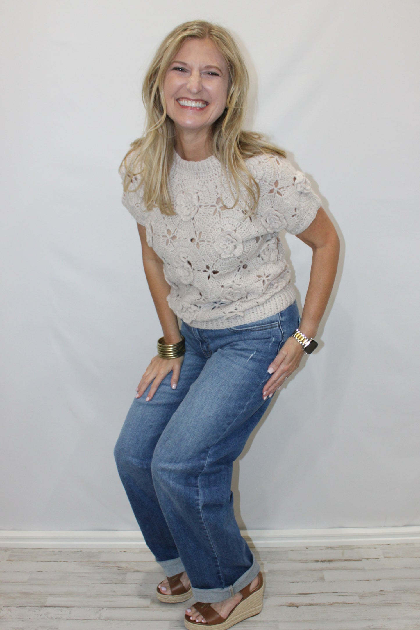 HIGH RISE WIDE LEG JEANS-KC20083M