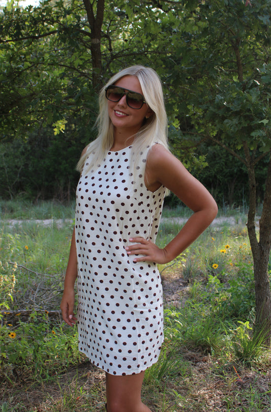 Ella Sleeveless Polka Dot Mini Dress