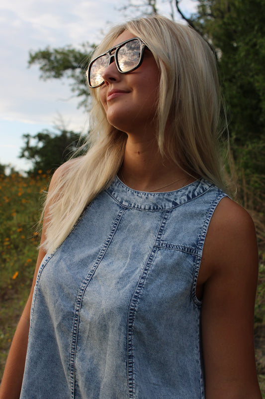 Sophie Chambray Mini Dress