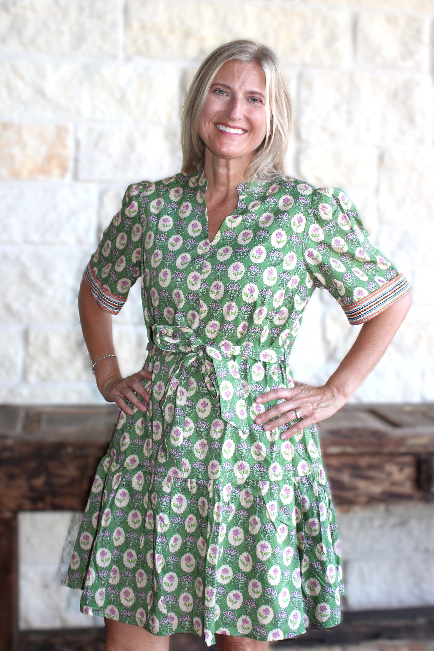 Olive Floral Mini Dress
