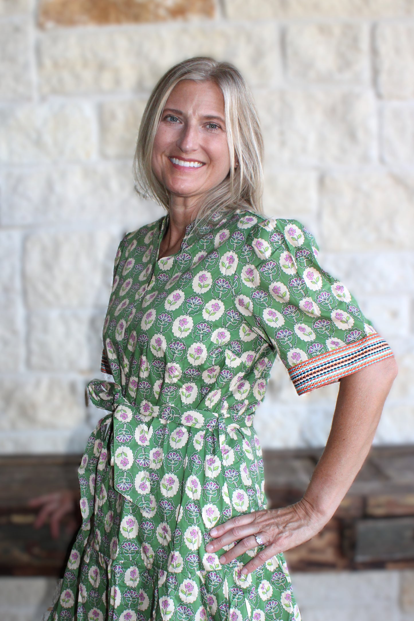 Olive Floral Mini Dress