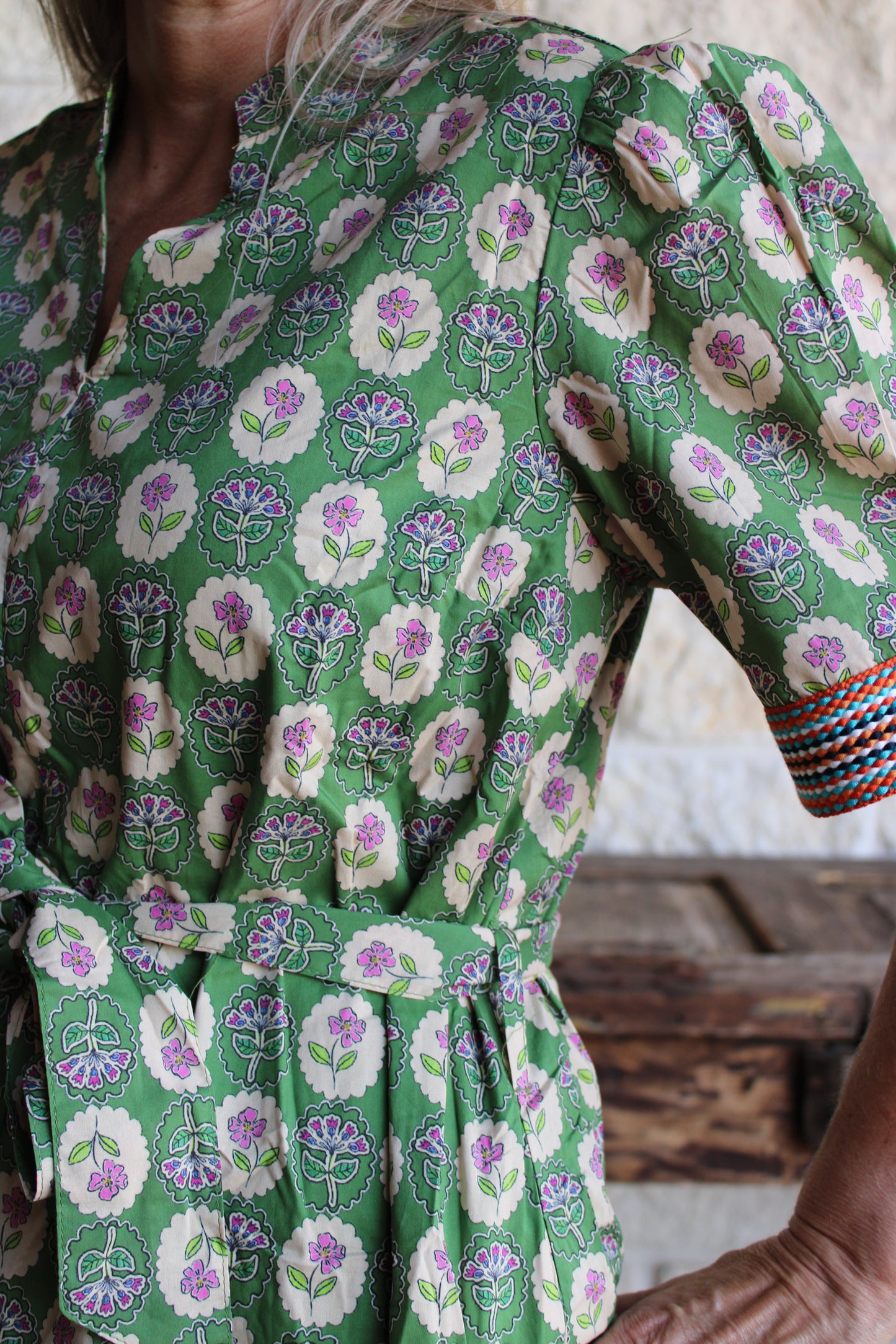 Olive Floral Mini Dress