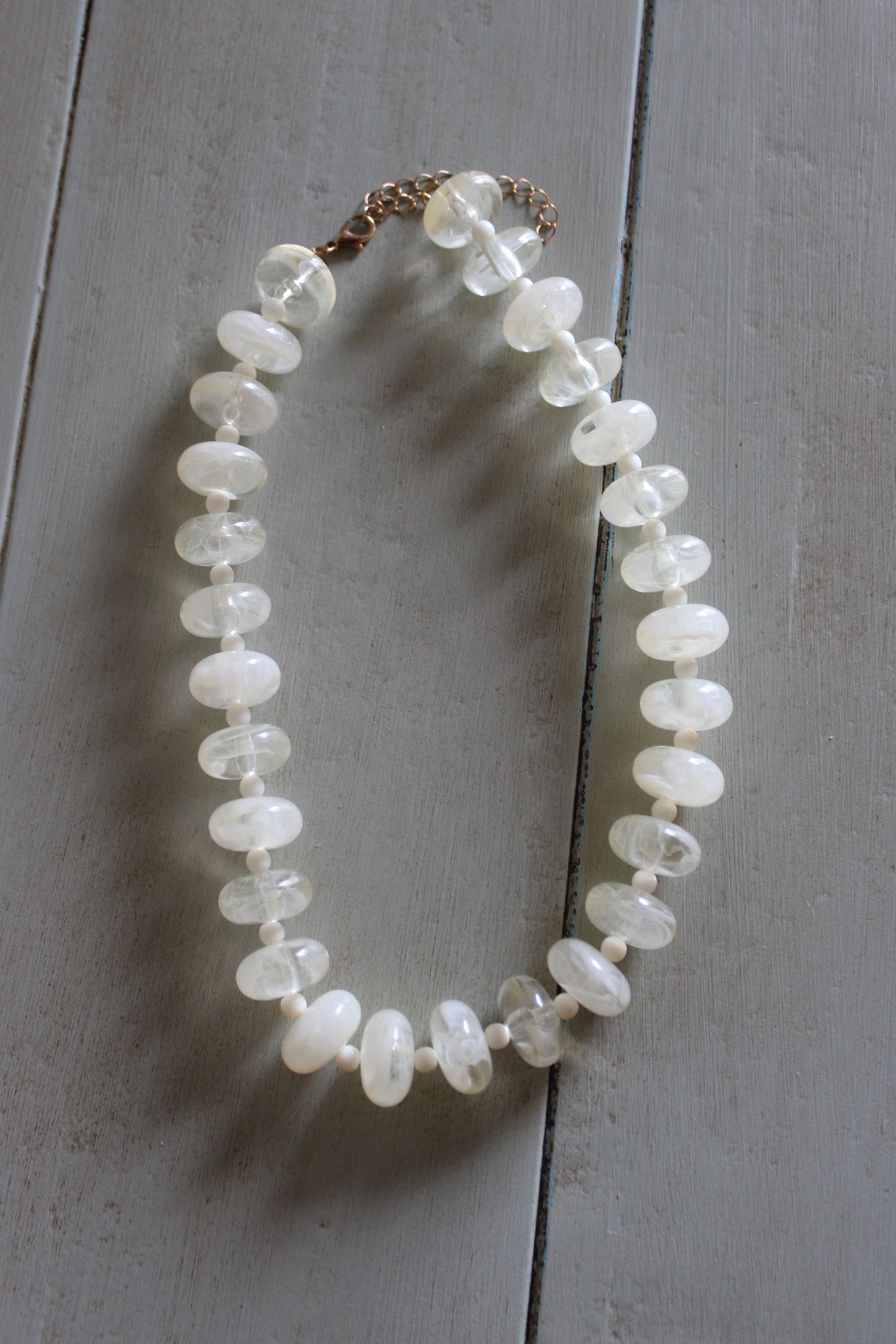 Ivory Circle Bauble Ball Necklace