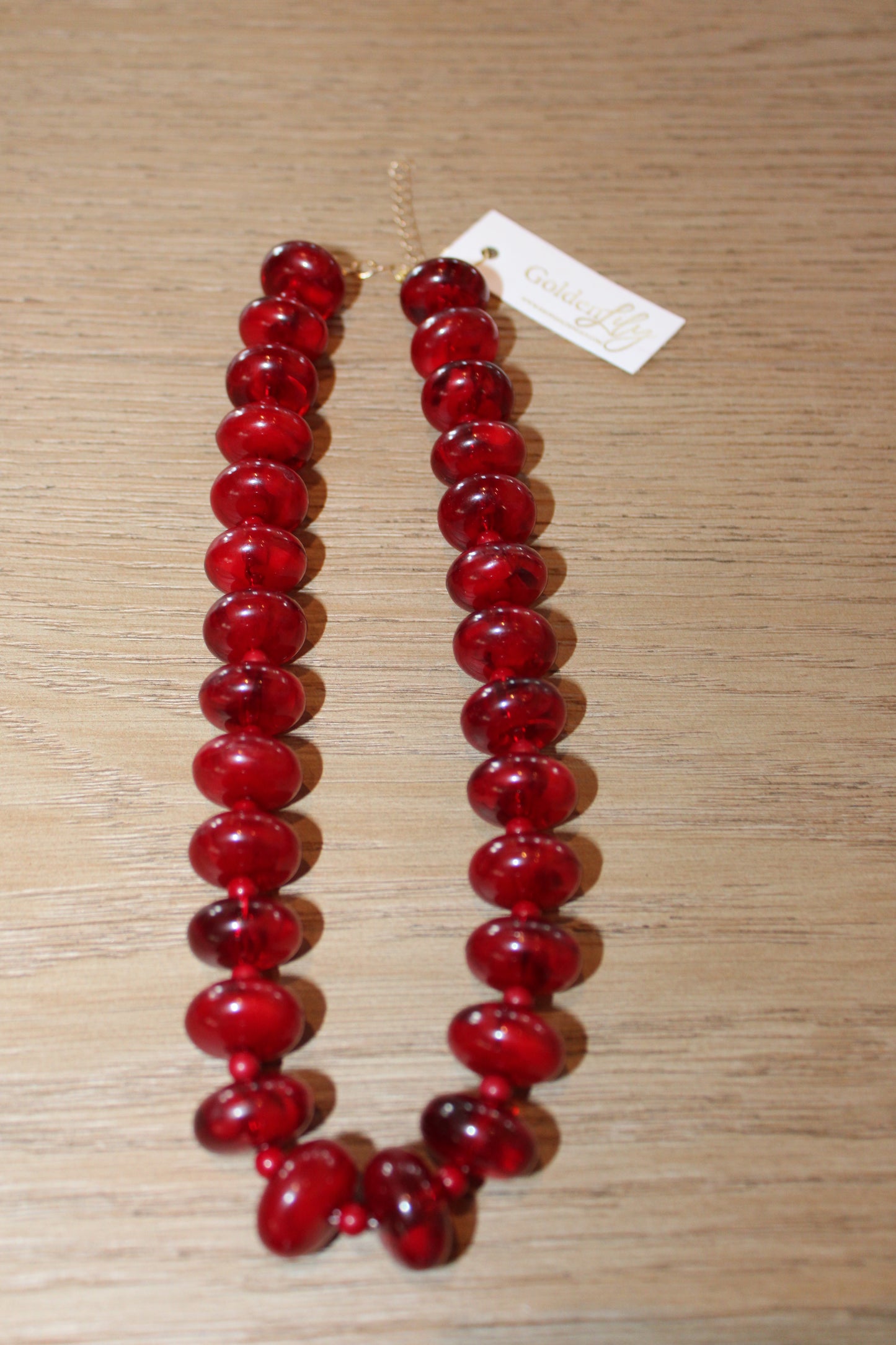 Red Bauble Ball Necklace