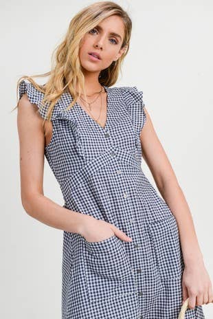 Sarah Ruffled Midi Dress