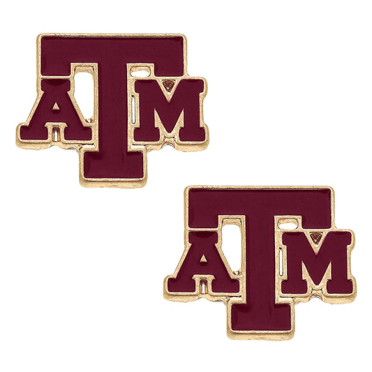 Texas A&M Aggies Logo Stud Earrings