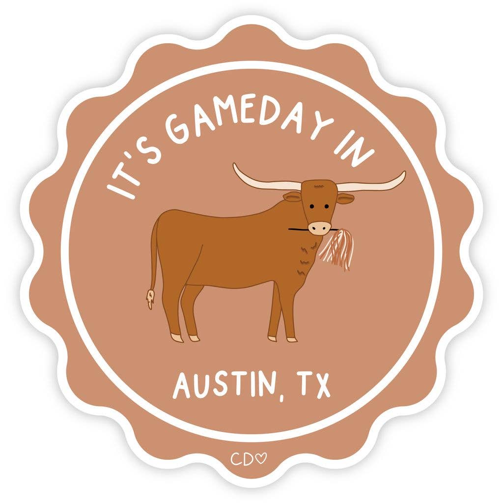 Austin Football Game Day Mascot Sticker