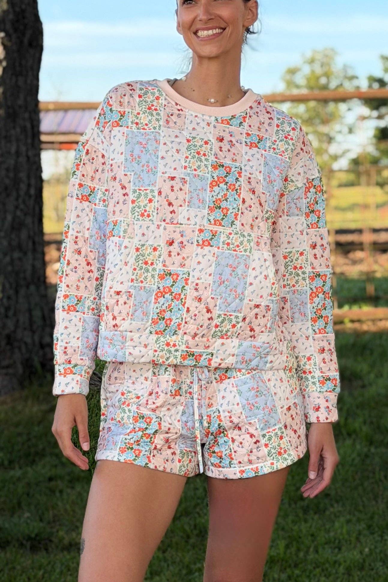 Judy Quilted Short Set