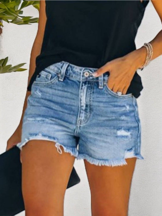 Summer Distressed Denim Shorts