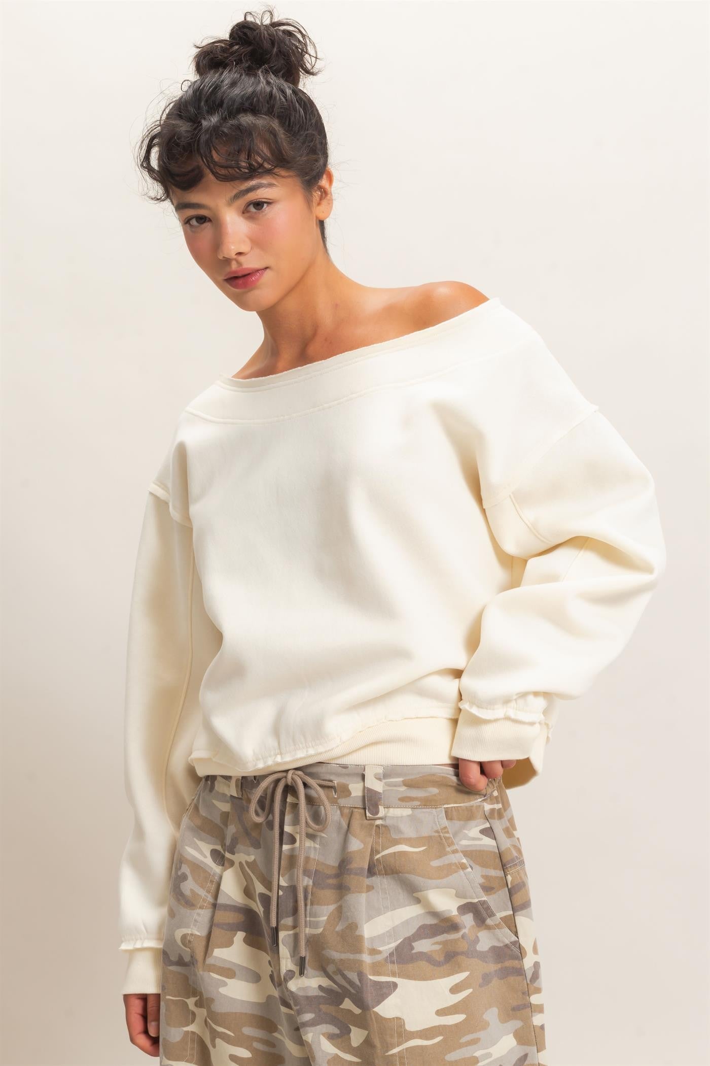 Konnie Off The Shoulder Sweatshirt