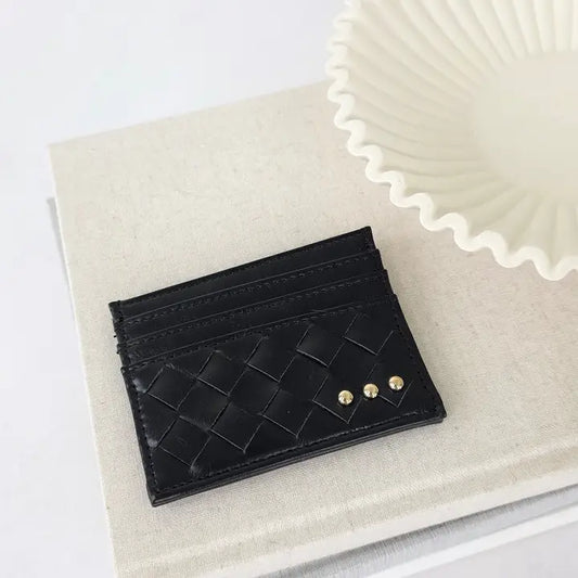 Mariah Woven Small Card Holder Wallet