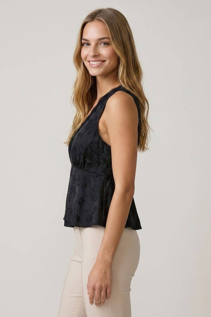 Candy Satin Lace Tank