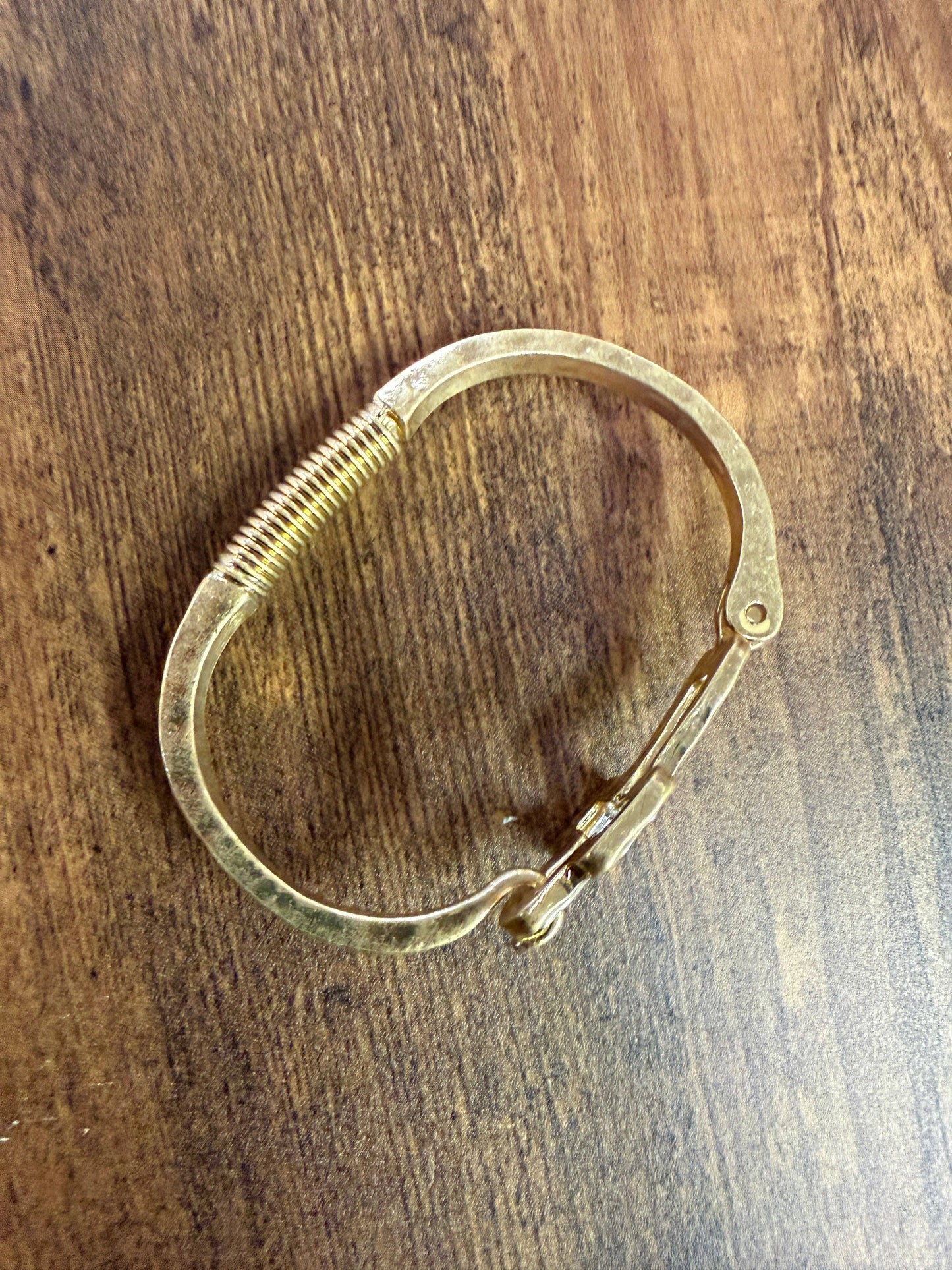 Mixed Metal Cross Cuff Bracelet