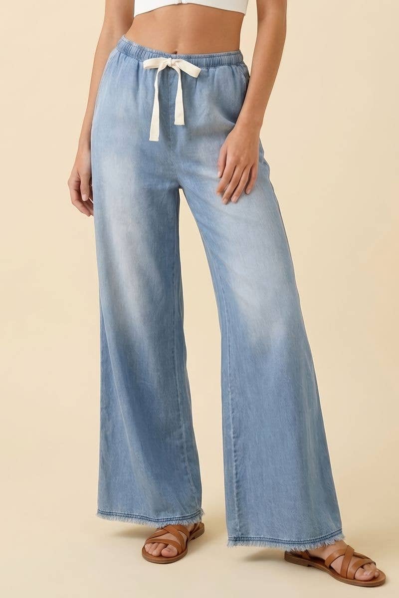 Zoe Wide Leg Denim Pants