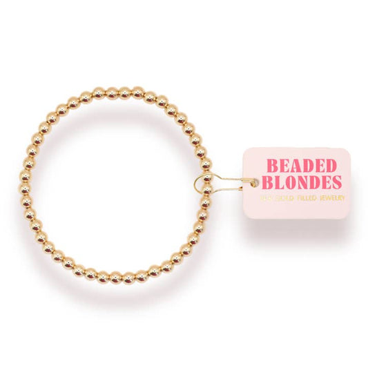 4MM Gold Beaded Bracelet