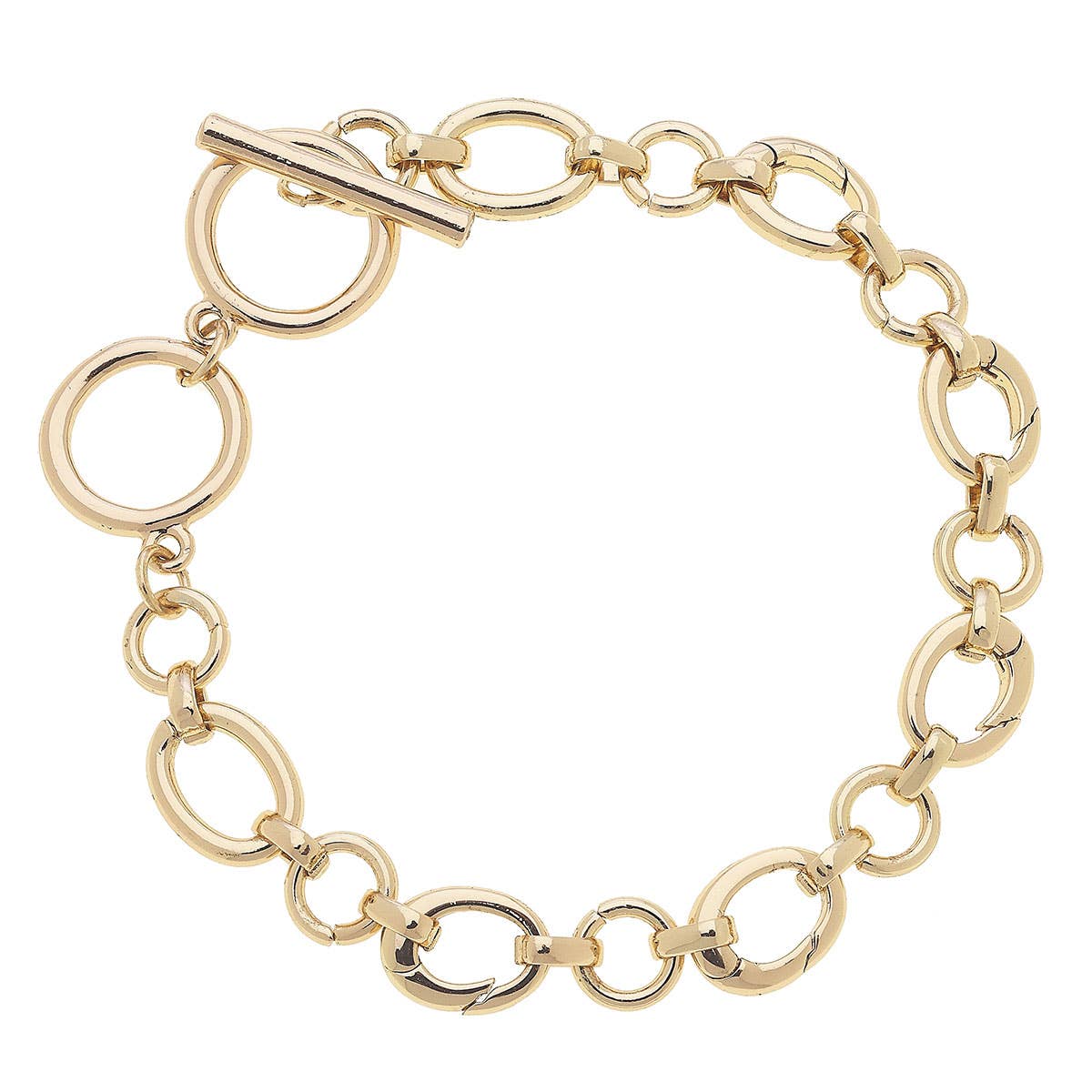 Sasha Toggle Charm Bracelet Base in Gold