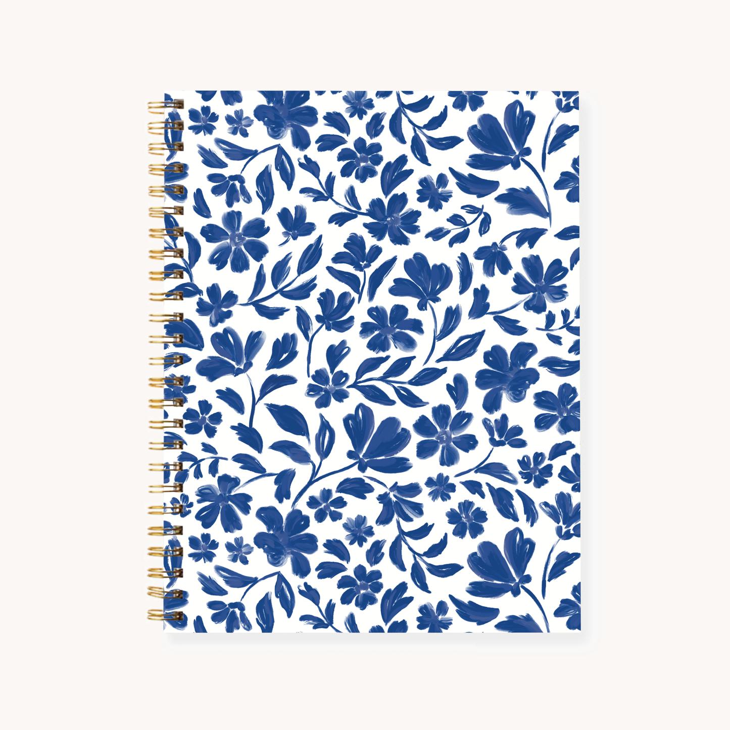 Floral 7x9 Hardcover Spiral Notebook