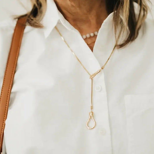 Lariat Toggle Necklace  - Gold