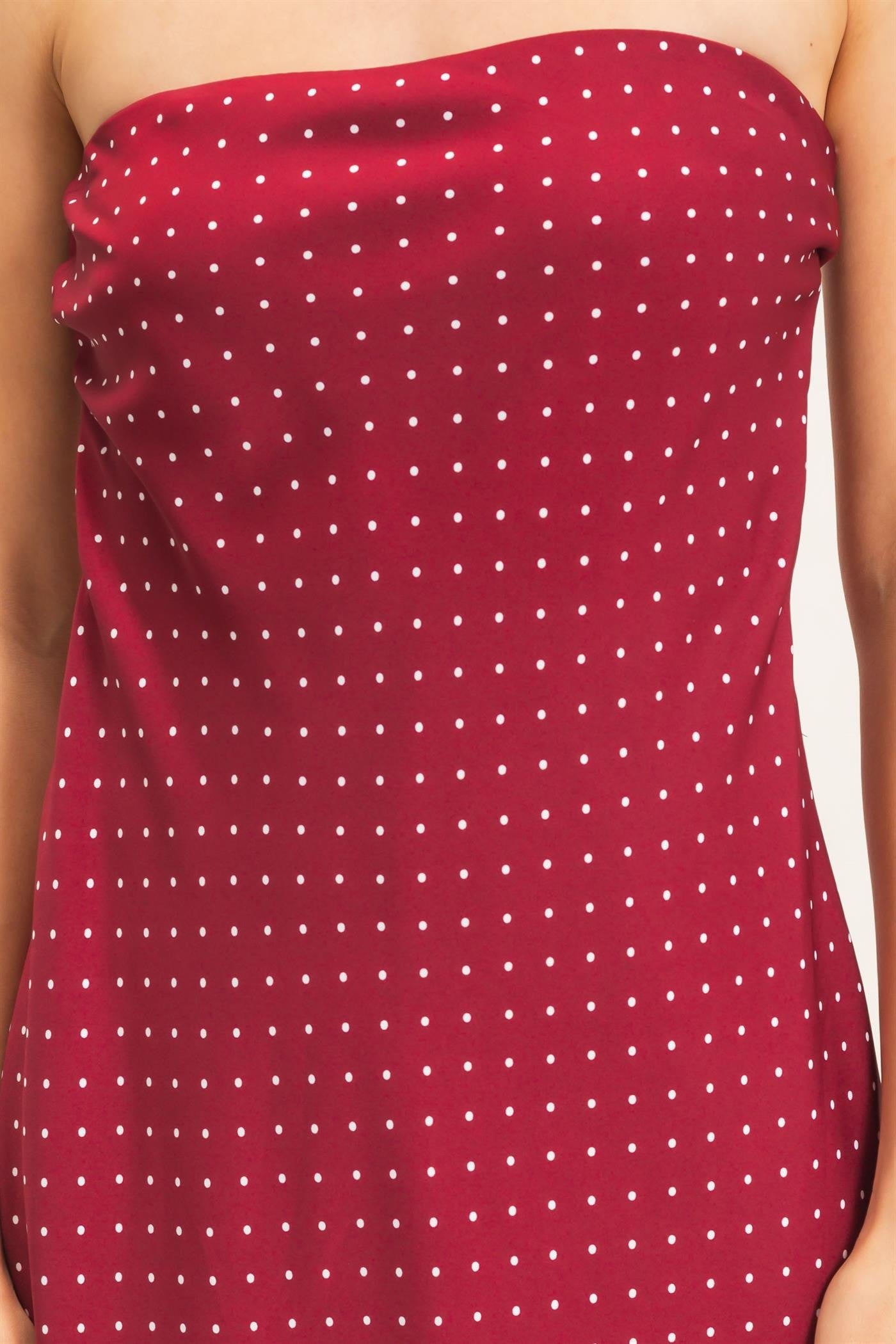 Candi Strapless Polka Dot Maxi Dress