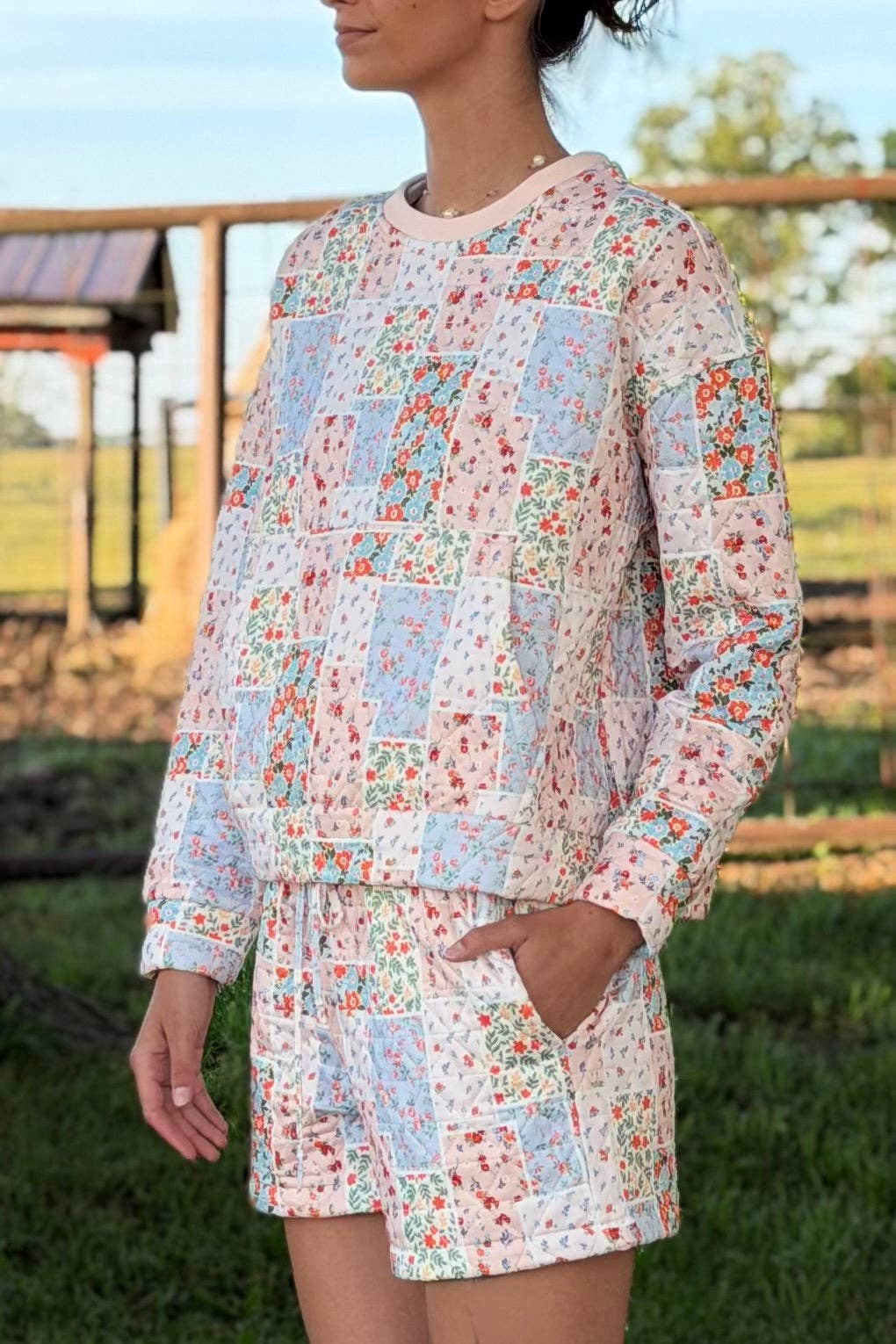 Judy Quilted Short Set