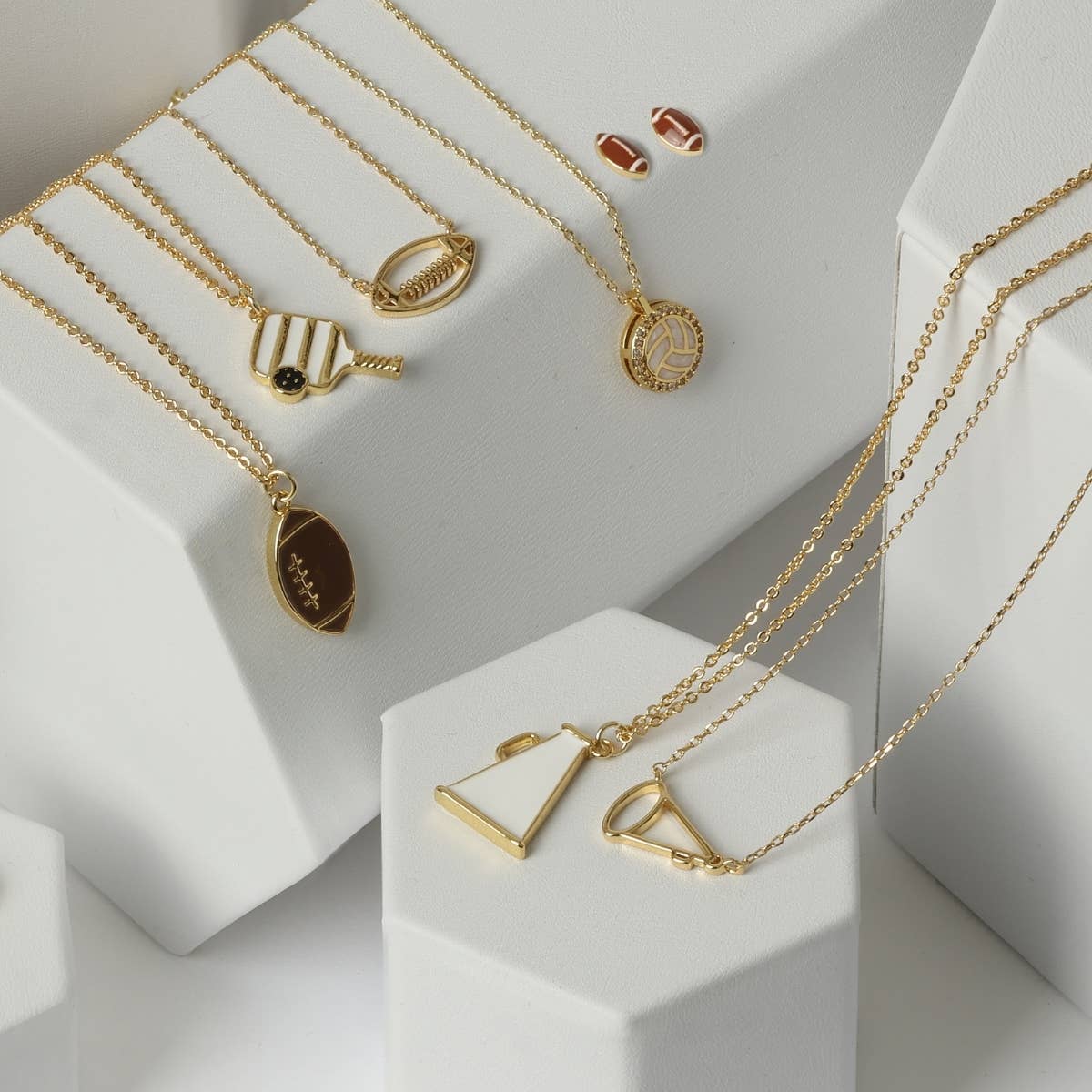 Touch Down! Enamel Football Necklace